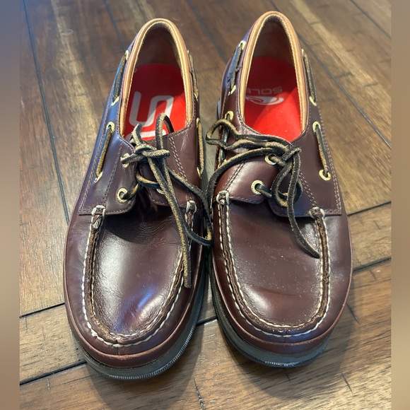 Other - Sperry Top-Sider Men’s 8.5M Leather Boat Shoes Brown 2-Eye Vibram Sole